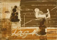 "Lage" by Neo Rauch, 1994, Farblichtdruck auf Karton, sold Oct 2019