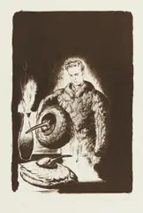 "Wechsel" by Neo Rauch, 2007, Kreidelithografie auf Hahnemühle Alt Worms, sold Oct 2019
