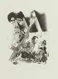 Neo Rauch, "Guter Rat", 2009, Kreide- und Tuschelithografie auf Hahnemühle Alt Worms