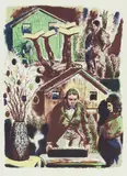 Neo Rauch, "Osterfeuer", 2015, Farbtuschelithografie auf Hahnemühle Alt Worms