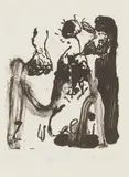 Neo Rauch, "Zwei", 1993, Lithografie auf Bütten