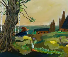 "Landeweile" by Moritz Schleime, 2016, Öl auf Leinwand, sold Nov 2019