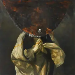 Nicola Samorì, MeM, 2015, Öl und Muschel auf Kupfer
