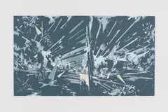 Hof by David Schnell, 2009, Farbsiebdruck auf ARCHES 88 FRANCE (Wasserzeichen), sold Nov 2019