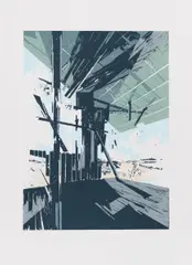 Versteck by David Schnell, 2008, Farbserigrafie auf Arches 88 (Wasserzeichen), sold Nov 2019