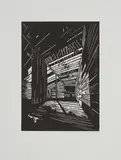 David Schnell, Ohne Titel, 2007, Linolschnitt auf Papier