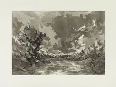 David Schnell, Sandbank, 2012, Aquatintaradierung auf Papier