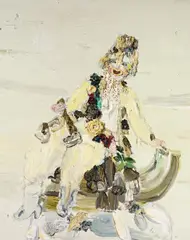 Allison Schulnik, "Axe Boy", 2007, Öl und Strukturpaste auf Leinwand