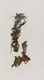 Norbert Tadeusz, Ohne Titel (Pferde), 2001, Farbradierung auf Bütten
