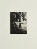 Michael Triegel, "-zu Hugo Ball- "Die Ersten"", 1997, Strichätzung, Reservage und Aquatinta auf Büttenpapier