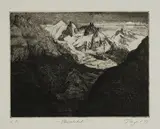 Michael Triegel, "Oberaletsch", 1999, Strichätzung, Reservage und Aquatinta auf Hahnemühle (Wasserzeichen)