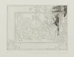 "Triumph des Bacchus" by Michael Triegel, 2000, Radierung auf Velin, sold Mar 2021