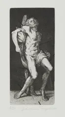 Michael Triegel, "Sebastian", 2000, Aquatintaradierung auf Velin
