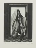 Michael Triegel, "Perser Dareios", 2008, Mezzotinto auf Hahnemühle (Wasserzeichen)