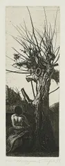 Michael Triegel, "Hieronymus", 1993, Strichätzung und Aquatinta auf Bütten