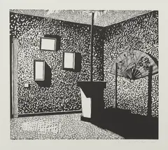 Matthias Weischer, Ohne Titel, 2008, Linolschnitt auf Bütten