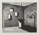 Matthias Weischer, Ohne Titel, 2008, Linolschnitt auf Bütten