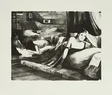 Tilo Baumgartel, "Die Lesben WG", 2008, Lithografie auf Bütten