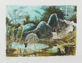Tilo Baumgartel, Die Erzählerin, 2016, Handkolorierte Lithografie auf Velin