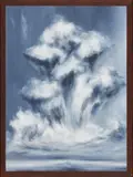 Titus Schade, "Wolkenlandschaft 8 Uhr", 2017, Öl und Acryl auf Leinwand