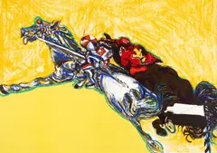 Curva San Martino by Norbert Tadeusz, 1997, Farblithografie auf Papier, sold Oct 2020