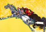 Norbert Tadeusz, Curva San Martino, 1997, Farblithografie auf Papier