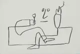 Marcel van Eeden, Ohne Titel, 2000, Nerostift auf Fabriano