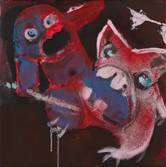 Philip Grözinger, Undercover und der Kopf, 2010, Acryl auf Leinen