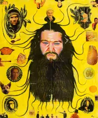 Paule Hammer, Im Bernstein, 2010, Acryl und Collage auf Leinwand