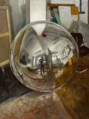 James Lloyd, "Studio Reflection", 2016, Öl auf Leinwand