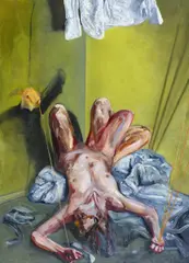 Shirtless by Beza, 2009, Öl auf Leinen, sold Jun 2020