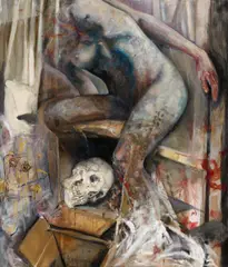 "Körperteil" by Beza, 2007, Öl auf Leinwand, sold Oct 2020
