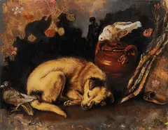 Beza, Ohne Titel (Hund), 2007, Öl auf MDF