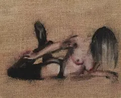Beza, "I seek love 1", 2007, Wasserfarbe und Gouache auf Leinwand