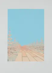 Baumschule by David Schnell, 2003, Farbserigrafie auf Fabriano (Wasserzeichen), sold Apr 2020