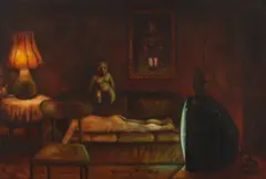 Rigo Schmidt, Der Fall M, Ohne Jahr, Öl auf Leinwand