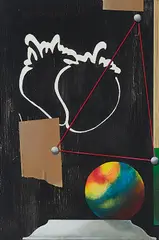Stefan Stößel, Schwarze Erdbeeren, 2007, Acryl auf Holz