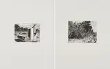 Matthias Weischer, "Paestum" und Ohne Titel (2-teiliges Konvolut), 2017, Radierung auf Bütten