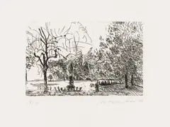 Matthias Weischer, Homelands. 32-teiliges Mappenwerk, 2010, Radierung auf Bütten