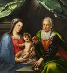 Geldorp Gortzius, Heilige Anna Selbdritt, Öl auf Holz