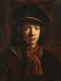 Daniel de Koninck, Portrait eines Herren mit rotem Halstuch, Öl auf Leinwand