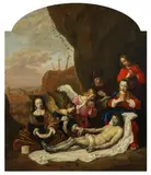 Jan de Bray, Beweinung Christi, Öl auf Leinwand