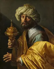 Jakob Duck, König Balthasar, Öl auf Leinwand