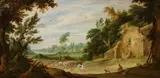 Alexander Keirincx, Landschaft mit Hirten vor einem Bauernhaus, Öl auf Holz