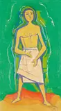 Karl Hofer, Stehender Jüngling, 1954, Öl auf Leinwand
