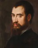 Giovanni Battista Moroni, Portrait of a Bearded Man with Lace Collar, Oil on paper then later transferred onto artist board