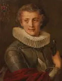 Peter Paul Rubens, Young Man in Armor with Sword, Oil on oak wood panel