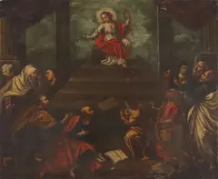 Neapolitan School, Christ Among the Doctors, Oil on canvas