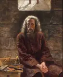 Thomas Herbert Maguire, Dr. Manette in the Bastille, Oil on oak wood panel