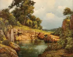 Alexander Dzigurski, Quiet Waters, Oil on canvas